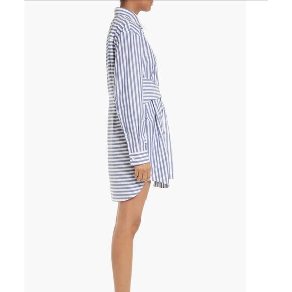 T by Alexander Wang Stripe Tie Front Shirtdress size 2 - Picture 5 of 14